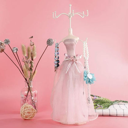 Jewelry Display Stand Tower, Hanging Mannequin Necklace Holder Lady Model Jewelry Organizer Earring Bracelet Ring Organizer