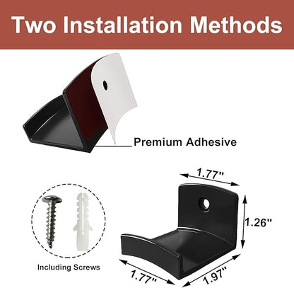 Adhesive Hat Hooks for Wall (6-Pack), Strong Hold Hangers Wall, Minimalist Closet Door Storage Solution, for Baseball Caps, Holder Organizer Door, Closet, Office, Bedroom