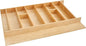 Rev-A-Shelf Trim-to-Custom-Fit Silverware Drawer Organizer For Kitchen Utensils, Cutlery Cabinet Storage Divider Insert, 33.11 x 21.97 In, Maple Wood, 4WUT-36-1