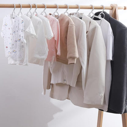 Baby Nursery Closet Hangers, Non-Slip Laundry Infant Pant Hangers for Newborn Clothes - JSF20pcs Adjustable Children Coat Hanger for Girl Boy Toddler Kids Child(Grey).
