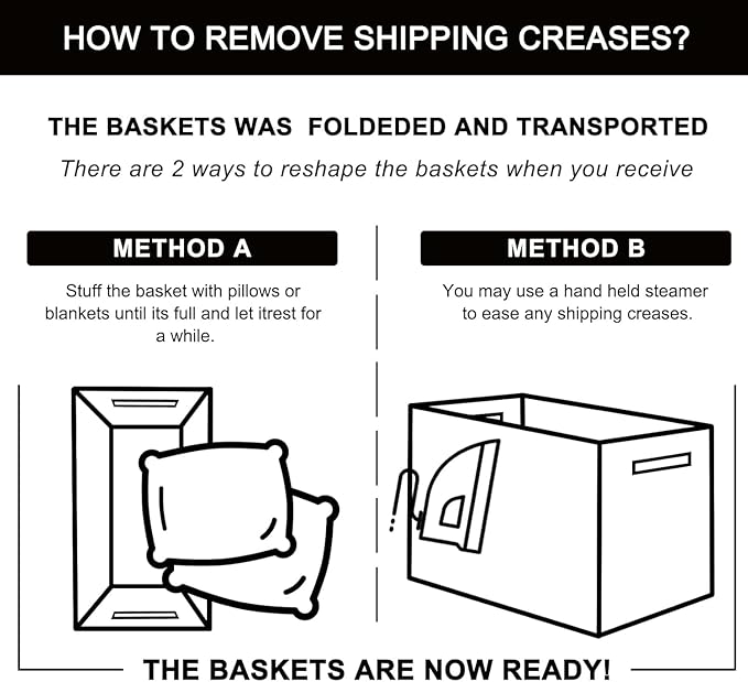 OIAHOMY Extra Large Blanket Basket, 95L Cotton Rope Woven Laundry Basket, Toy Bin for Baby Room, Container for Blanket Storage in Living Room, 24''×17''×14'', Black & White