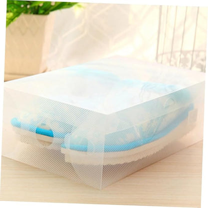 DECHOUS 6pcs Shoe Storage Case Lid Plastic Shoe Boxes for Home Closet and Shelf