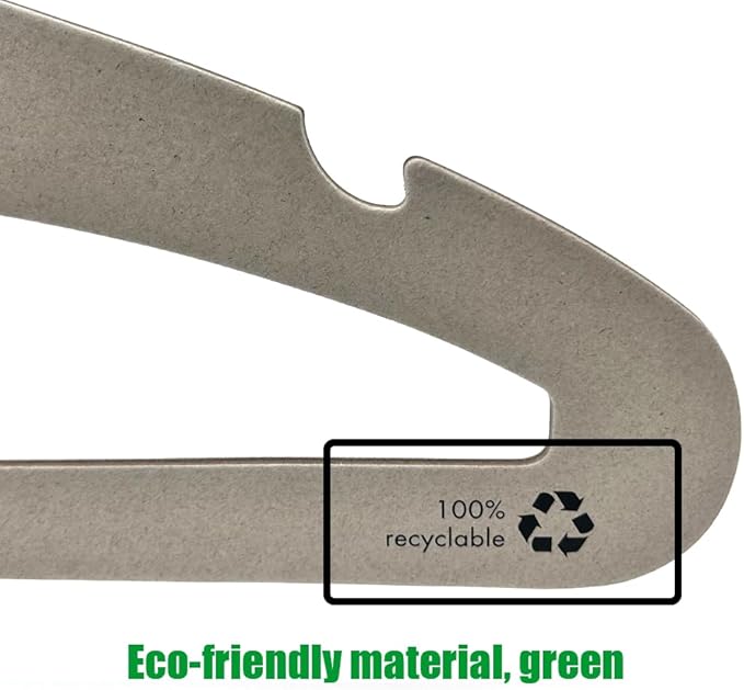 17" Eco-Friendly Cardboard Hangers for Adult Clothes - 50 Pack of Durable, Recyclable Paper Coat Hangers - Perfect for Storage and Drying of Men's and Women's Clothing