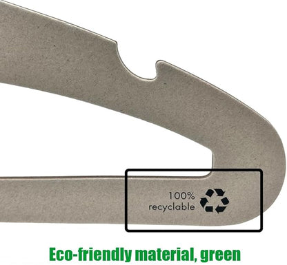 17" Eco-Friendly Cardboard Hangers for Adult Clothes - 50 Pack of Durable, Recyclable Paper Coat Hangers - Perfect for Storage and Drying of Men's and Women's Clothing
