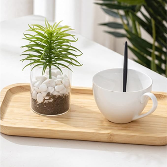 Bamboo Vanity Tray, Bathroom Counter Tray, Toilet Tank Tray, Bathroom Tray for Organizing and Home Decor, 14.2 x 6 x 0.8 inch
