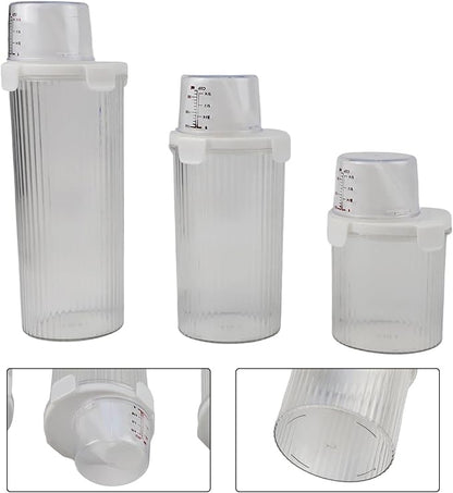 Cereal And Rice Storage Container With Airtight Lid, Pour Spout, And Measuring Cup For Dry Food, Grains Flour Sugar Snacks Pet Food (Medium)