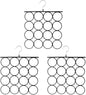 Tosnail 3 Pack Total 48 Rings Steel Non-Slip Tie Hanger Scarf Hangers Scarf Organizer Scarf Holder Legging Hanger Closet Space Saver