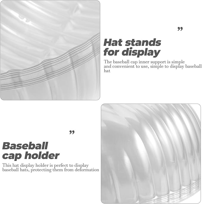 MAGICLULU Baseball Cap Display Stand 10 Pack 7.48 Inch Hat Shaper Insert Inner Support for Baseball Hats Storage and Deformation Prevention