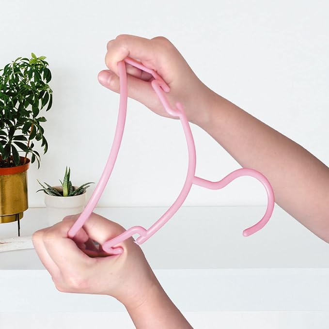 GoodtoU Baby Hangers Plastic - Kids Hanger Bulk Toddler Hangers 60 Pack Hanger for Toddler Children Pink