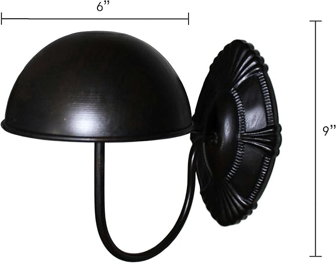 Owlgift Decorative Black Metal Vintage Style Wall Mounted Entryway Hat/Cap/Wig Hanger Display Rack