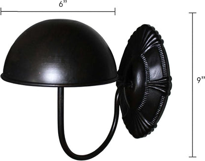 Owlgift Decorative Black Metal Vintage Style Wall Mounted Entryway Hat/Cap/Wig Hanger Display Rack