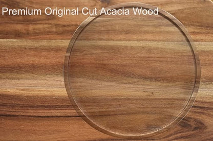 12" Acacia Wood Lazy Susan Organizer Kitchen Turntable for Cabinet Pantry Table Organization,2 Pack