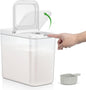 TBMAXS Rice Flour Storage Container - 12.7 Qt | 25 Lbs Crystal-Clear Plastic Food Storage Containers Bin with Pop-up Lid for Grains Beans, Dry Food Holder for Kitchen Pantry Organization and Storage