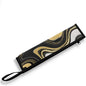 Portable Tableware Carrier Pouch Cutlery Bag Silverware Organizer Accessories for Travel Camp Party,Art Black Marble