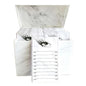 10 Layers Acrylic Eyelash Storage Box,Eyelash Holder Extension Tool,Makeup Organizer False Eyelashes Glue Pallet Holder, Grafting Eye lashes Close-Packed Display with 10 Pallets (Marble White)