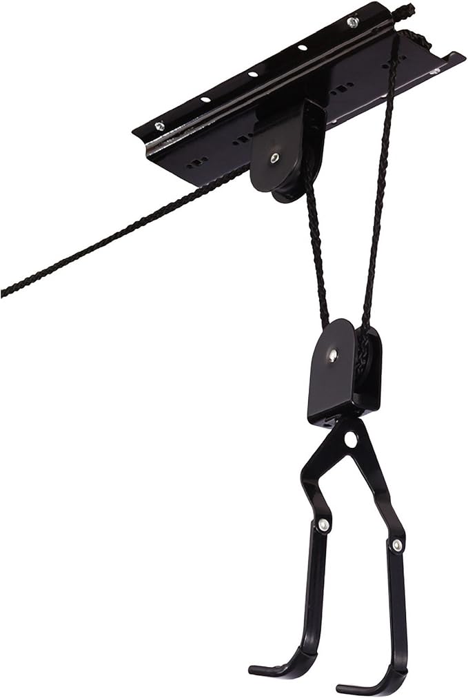 Bike Hanger - Overhead Hoist Pulley System with 100lb Capacity for Bicycles or Ladders - Secure Garage Ceiling Storage by Rad Sportz