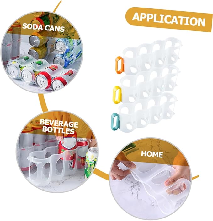 3pcs Soda Can Organizer Multi-use Beverage Storage Racks for Refrigerator Space-Saving Drink Dispenser for Kitchen and Pantry Organization