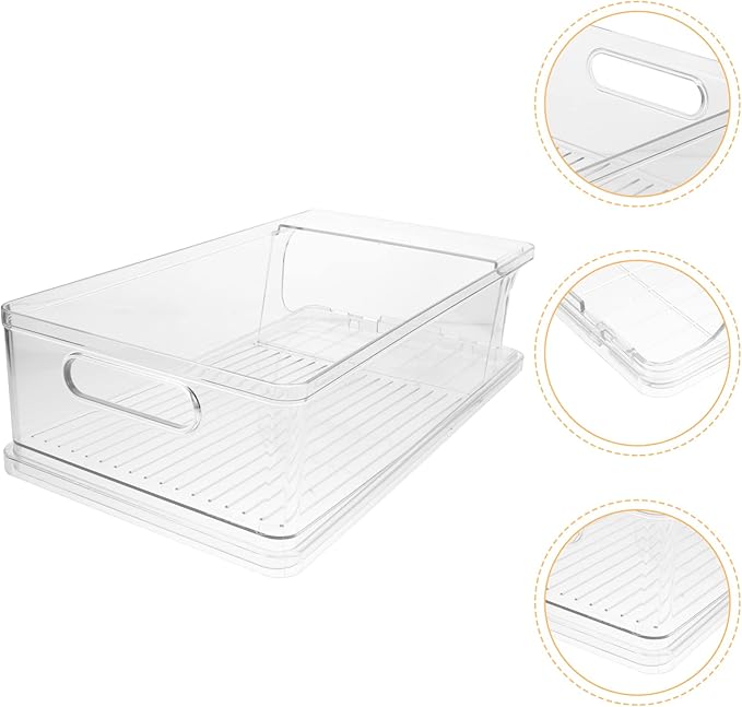 Amosfun Stackable Refrigerator Can Holder Rolling Beverage Organizer Bin for Fridge Efficient Drink Dispenser for Soda Beer More for Everyday Use