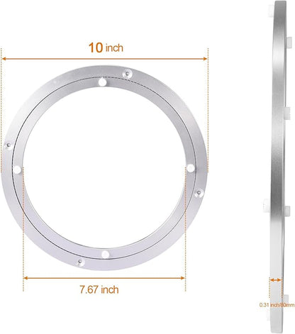 Lazy Susan Hardware Rotating Turntable Bearings Swivel Plate Hardware Aluminum Metal for Dining-Table and Workbench (10 Inchs) … …