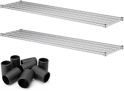 2 Pack Chrome Additional Wire Shelf for 18" x 72" Shelving Units, Replacement Shelves for Wire Rack