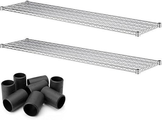 2 Pack Chrome Additional Wire Shelf for 18" x 72" Shelving Units, Replacement Shelves for Wire Rack