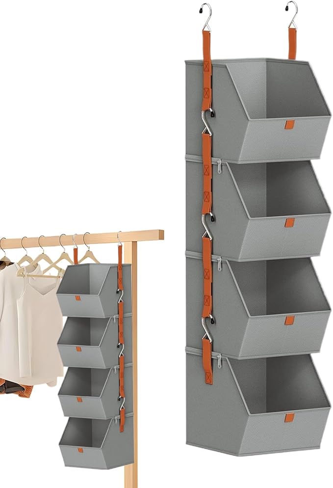 Over The Door Storage Organizer – Hanging Closet Rack, Multi-Pocket Fabric Holder, Durable Lightweight Design (Space Saving Efficient Solution) | Bedroom Bathroom Kitchen Accessory For Shoes Scarves H