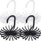 SEWACC 2pcs Rotating Neck Tie Holder Rotatable Plastic Closet Tie Hanger Belt Scarf Organizer Hooks Space-Saving Necktie Rack for Home Storage