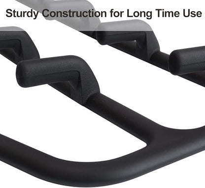 Belt Hanger Rack Holder 2 Pack, Sturdy Organizer with 360 Degree Swivel, 11 Large Hooks for Closet, Non Slip Rubberized Storage, Black, 14 x 0.39 x 11 Inch