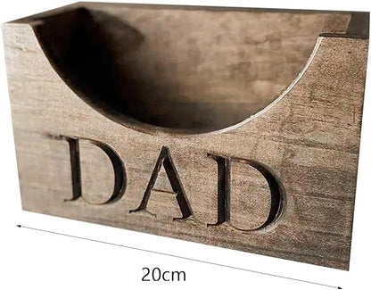 Qianly Wooden Dad Hat Holder Box Hat Display Stand from Wife Baseball Hat Storage Rack Cap Organizer for Boyfriend