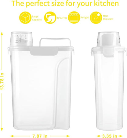 FrutPunch Rice Container,Rice Storage Container,5L,5.2Qt Tcereal Storage Container,Suitable for Home Kitchen Rice, Soybean Food Storage,Pet Food Storage Containers (5, Liters)