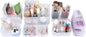 OCHEAL Makeup Organizer Case,Stackable Clear Makeup Organizer Holder, Multi-size Makeup Case Vanity Storage Holder Set for Makeup, Jewelry, toiletries,Makeup Artist Must Have