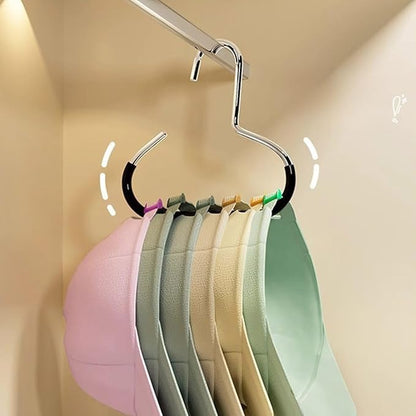 Hat Organizer, Holds Up to 8 Hats, Hat Racks/Holder/Hooks for Closet, Hat Hanger for Home & Dorm | Multi-Function Hanging Hat Storage for Closet & Display (Black)