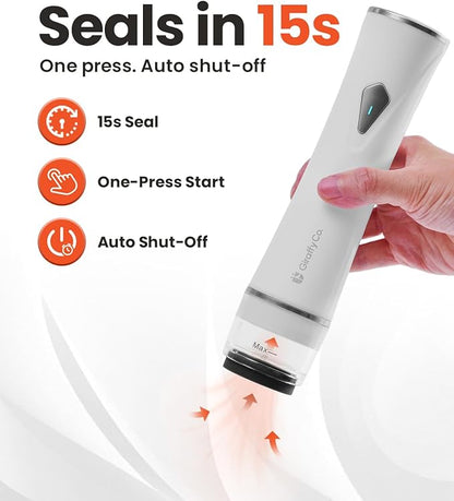 Cordless Handheld Vacuum Sealer Machine for Food (Machine Only), Portable Vacuum Sealer with Visible Water Tank for Reusable Valve Vacuum Bags, Meal Prep & Freezer Storage
