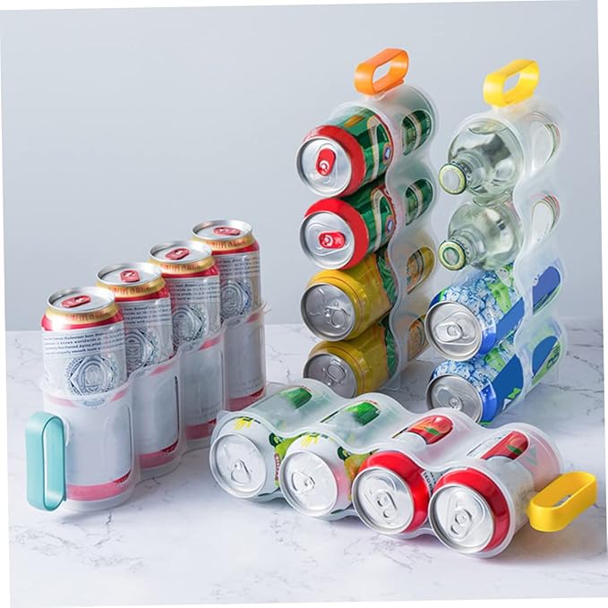PRETYZOOM 3pcs Fridge Soda Can Organizer Can Cooler Beer Storage Dispenser Produce Containers for Fridge Versatile Beverage Holder Random Color