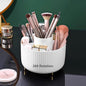 360 Degree Rotating Makeup Brush Holder Organizer Detachable Design 5 Slot Make up Brushes Cup for Cosmetics and Pencil Pen Organizer for Desk Makeup Organizer Skincare Storage for Vanity (White1)
