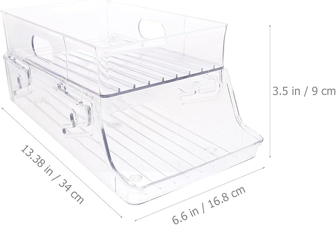 Didiseaon storage rack dispenser bin for refrigerator beverage can storage organizer fruit containers for fridge soda rack convenient soda holder can organizer drink container plastic beer