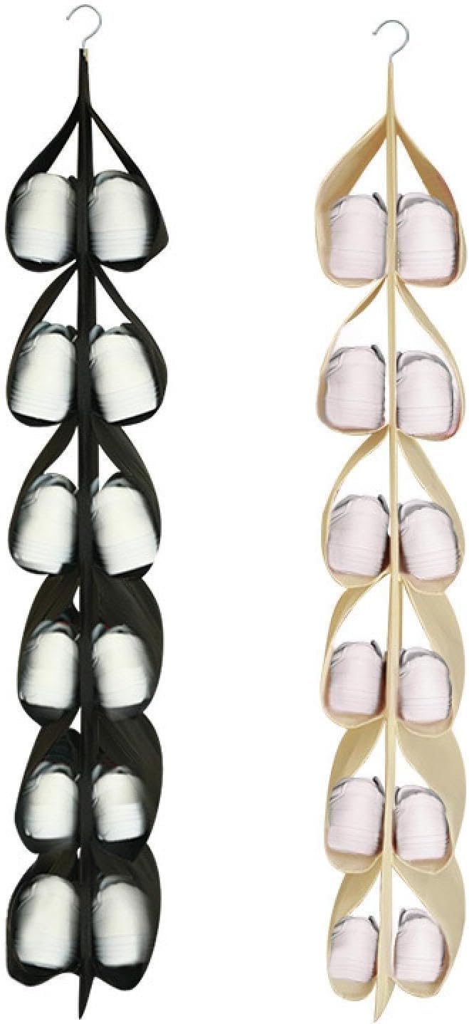 Hanging Shoe Rack 3pcs Shoe Organizer Storage Hanging Bag Wall Bag Inner Clothes Closet Storage 18 Pairs of Shoes
