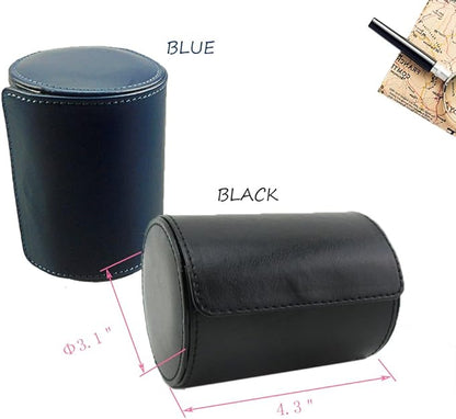 WAJJ Men’s Necktie Travel Case, Tie Anti-Wrinkle Organizer Box - Formal Cylinder Shape (Black)