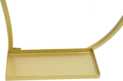 Butterfly Wall-Mounted Nail Polish Rack Set of 5-11LBs/Rack Capacity, Adjustable Cosmetic Display for Salon & Home Spa (Gold)