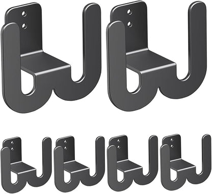 Slipper Rack, 6Pcs Wall Mounted Carbon Steel Shoe Hanger with Adhesive Hanger, Multi-Purpose Wall Hooks for Hanging(Grey)