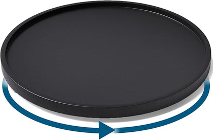 VERTORGAN Lazy Susan Organizer for Kitchen,Bamboo Turntable for Cabinet,Pantry,Vanity,Large（Black）