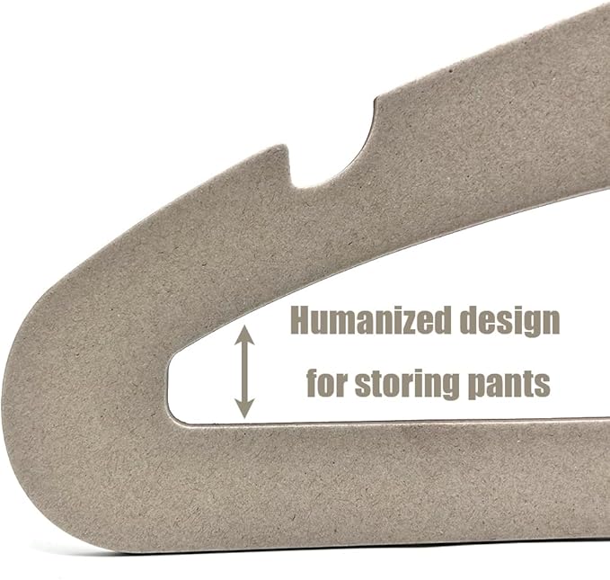 17" Eco-Friendly Cardboard Hangers for Adult Clothes - 50 Pack of Durable, Recyclable Paper Coat Hangers - Perfect for Storage and Drying of Men's and Women's Clothing