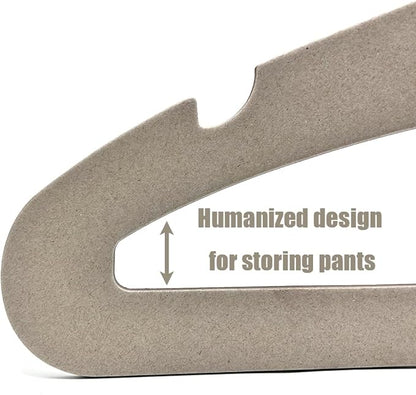 17" Eco-Friendly Cardboard Hangers for Adult Clothes - 50 Pack of Durable, Recyclable Paper Coat Hangers - Perfect for Storage and Drying of Men's and Women's Clothing