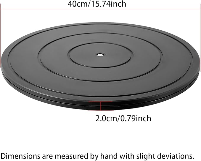 HSTECH 16 Inch Heavy Duty Rotating Swivel Stand - Lazy Susan with Steel Ball Bearings for Model Base/Rotating Plants/Crafts Stand Monitor/TV/Monitors/Potted Plants (360˚ Rotation)
