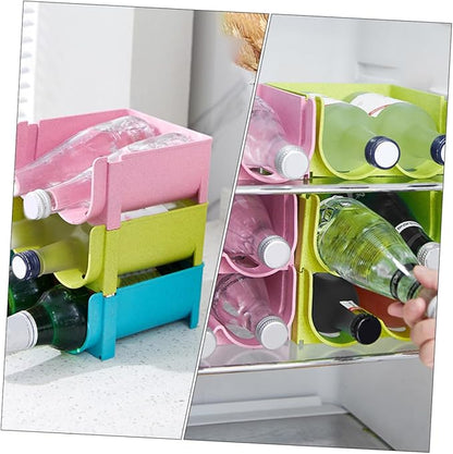 Cabilock 3pcs Stackable Refrigerator Drink Organizer Beer Can Storage Box for Kitchen