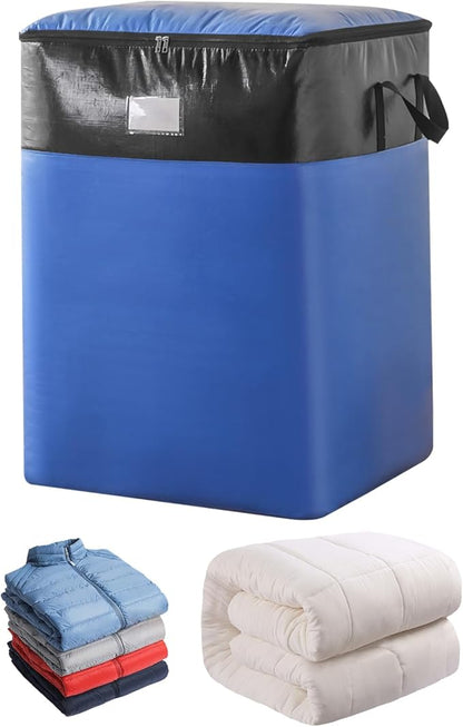 Upgrade Moving Bags Heavy Duty Extra Large,Heavy-Duty Storage Bags – Alternative to Moving Boxes, Plastic Storage Bins, Mattress Bags for Moving & College Essentials (blue, 180L)