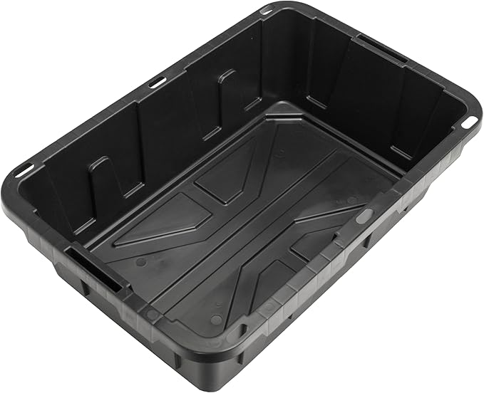 CX BLACK & YELLOW, 15-Gallon Heavy Duty Tough Storage Container & Snap-Tight Lid, (9.5H x 20.6W x 30.6D), Weather-Resistant Design and Stackable Organization Tote [5 Pack]