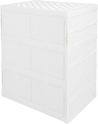 Zerodis Boot Shoe Boxes Box Multi Layer Foldable Shoe Organizer with Magnetic Door for Organizing Shoes Shoe Storage Box Stackable Plastic Shoe (3 Tier)