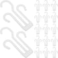 Homoyoyo 30pcs Plastic Hanging Shoe Hooks Slipper Drying Rack White Thickened Shoe Organizer for Home Closet Storage
