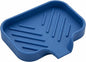 MicoYang Silicone Bathroom Soap Dishes with Drain Spout-Bathroom and Kitchen Sink Organizer,Sponge Holder,Dish Soap Tray,Perfect for Dispenser,Scrubber,Bottle,Cup on Counter Lichen Blue 4.9"×3.2"